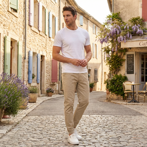 Calças cargo confortáveis e funcionais com múltiplos compartimentos 